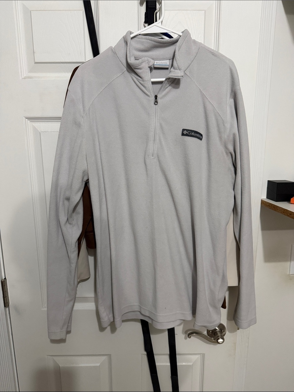 Columbia Men’s Light Gray Half-Zip Fleece Pullover